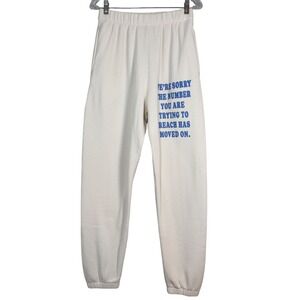 NWOT Boys Lie EGGSHELL 1-800 REUNION SWEATPANTS, Waffle Knit Joggers Size Medium
